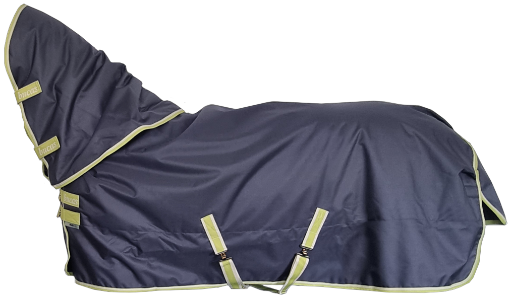 Derka Bucas Oasis Turnout 100 + Neck Grey/lime - Cavalo